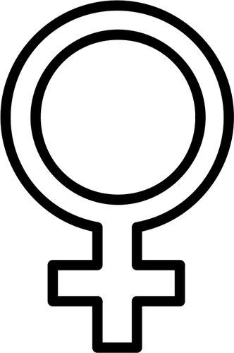 Vektorgrafikk utklipp av internasjonale kvinnelige symbol