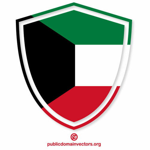 Kuwait-Flagge Nationalwappen
