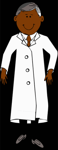 Wissenschaftler im weißen Lab Coat Vektor-ClipArt