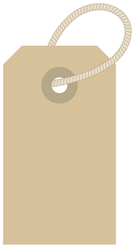 Kleidung Label mit Seil-Vektor