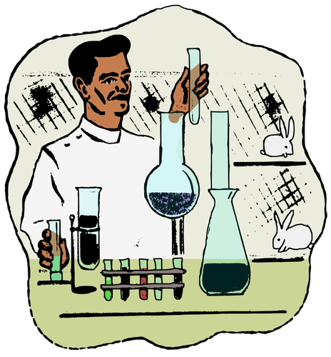 Scienziato in laboratorio