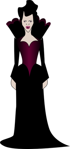 Lady vampyr vector illustrasjon