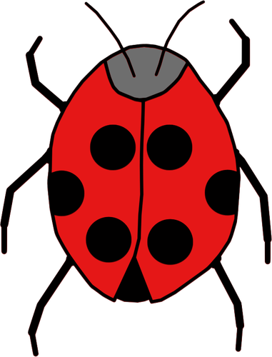 Linie umění vektorové ilustrace z jednoduchých ladybag