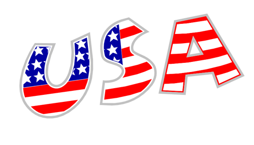 USA sign vector image