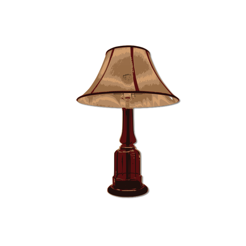 Brun bordslampa