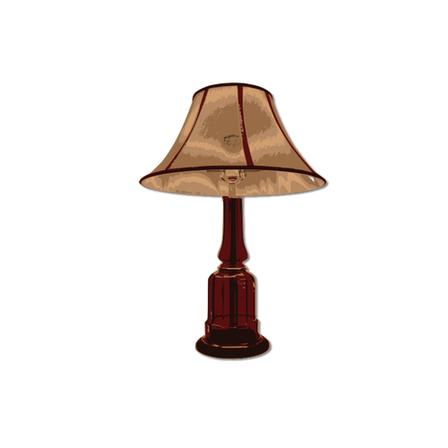 Lampu meja coklat