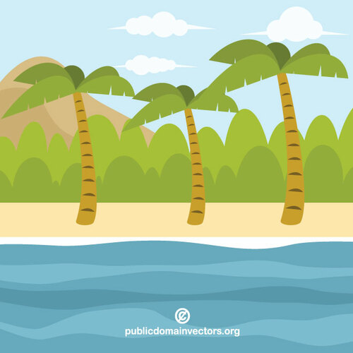 Tropischer Strand ClipArt