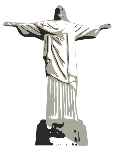 Ilustración vectorial de la estatua del Cristo Redentor