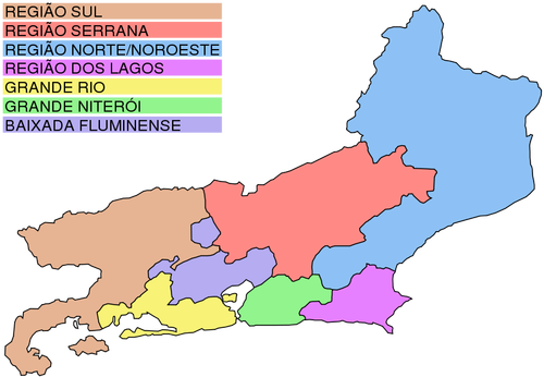 Карта Рио-де-Жанейро векторной графики