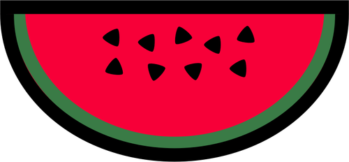 شكل مقطع متجه لرمز البطيخ