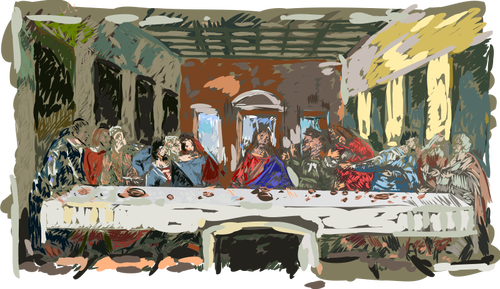 Last supper vector illustration