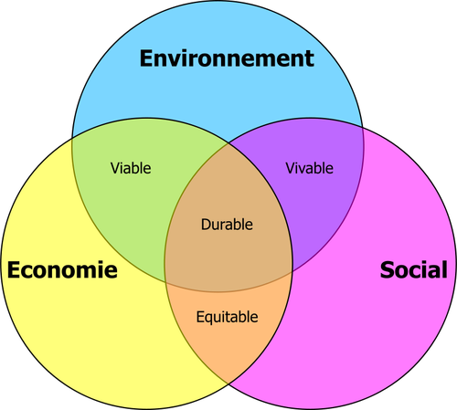 Diagramma vettoriale di sviluppo durevole