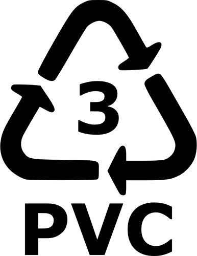 Chlorure de polyvinyle recyclables signe des graphiques vectoriels