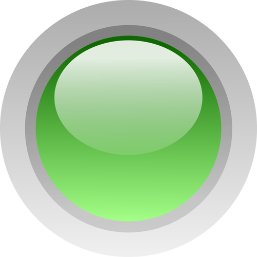 Doigt taille bouton vert vector clip art