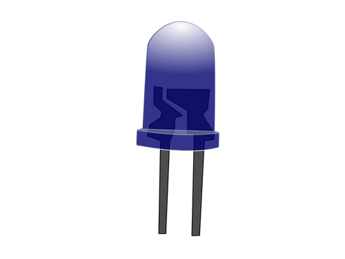 Blaue LED-Lampe (aus)