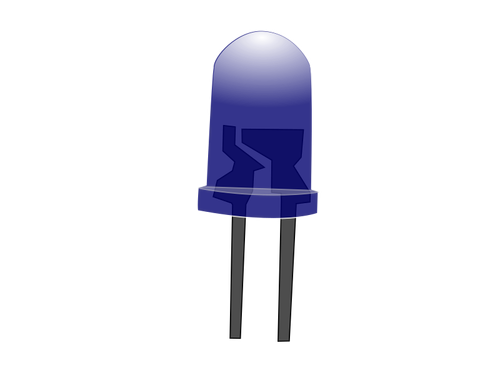 Bleu LED lampe (éteint)