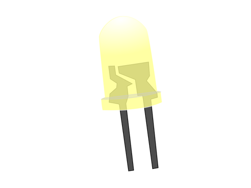 Keltainen LED-lamppu