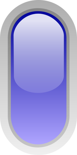Pozycji pionowej pigułki kształt niebieski przycisk grafika wektorowa