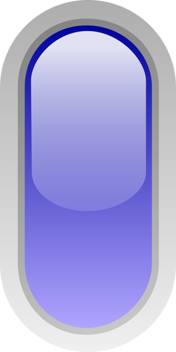Oppreist pillen formet blå knappen vektorgrafikk