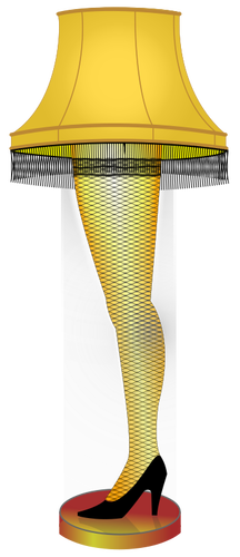 Pani noga lampy wektorowa