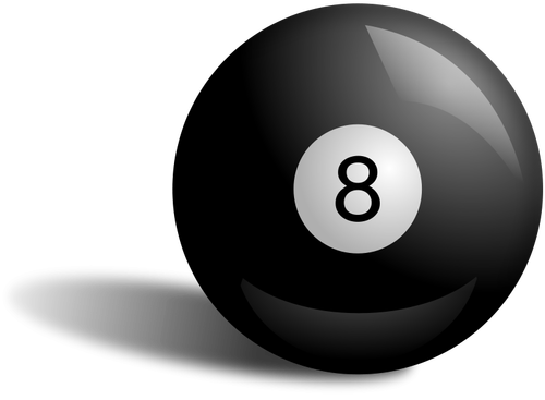 Vector Illustrasjon av bassenget ball 8