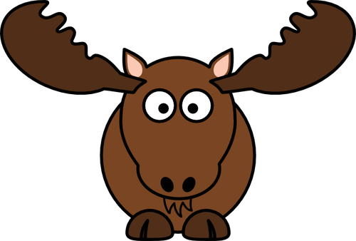 कार्टून moose वेक्टर छवि
