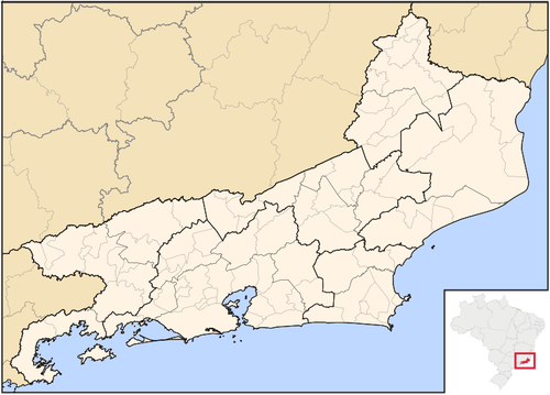 Рио-де-Жанейро Карта региона векторные иллюстрации