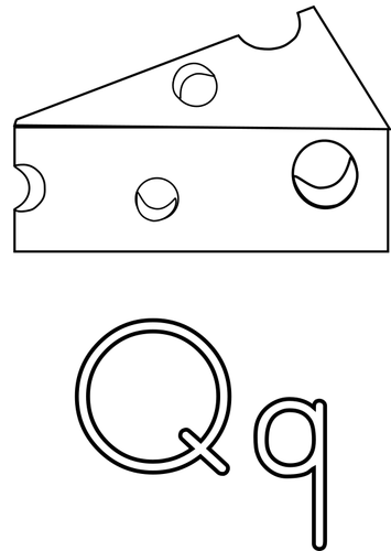 Písmeno "Q" a sýrem