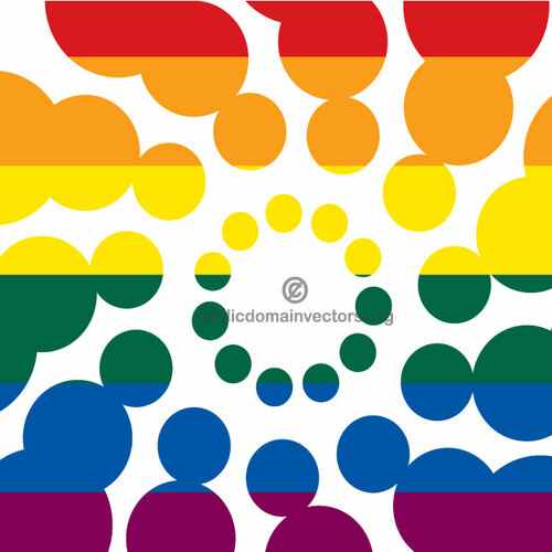 Retro achtergrond met LGBT-kleuren