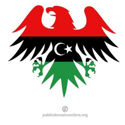 العلم الليبي في شكل النسر
