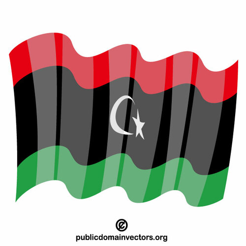 Libyens nationella flagga
