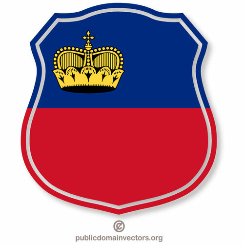 Símbolo da bandeira da crista de Liechtenstein