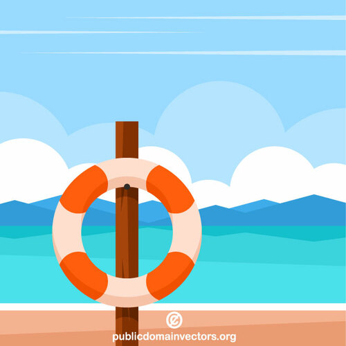 Lifebuoy vector clip art