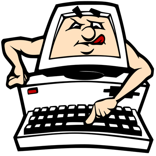 Funny computer vector illustration