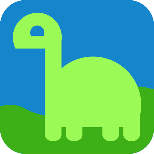 Green dino avatar icon vector illustration