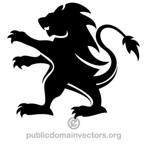 Lion héraldique des graphiques vectoriels