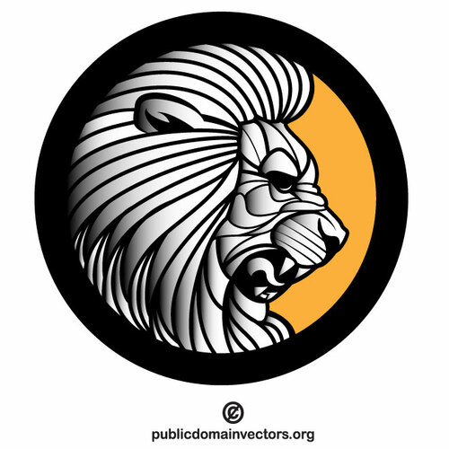 Roaring leu vector clip art