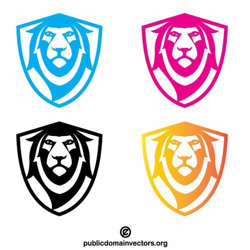 Logotipo de silueta de león