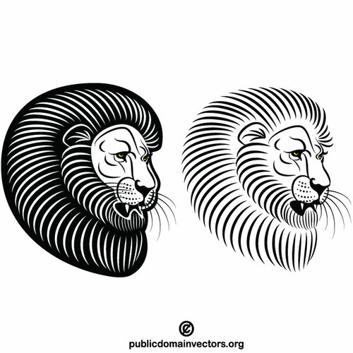 Aslan silueti clipart