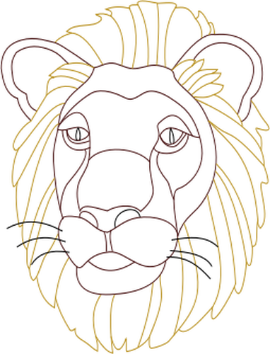 Løvens hode coloring bok vektor image