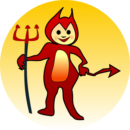 Petit diable icône vector clip art