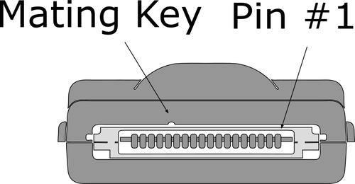 Vektor-Bild des 18-Pin-Anschluss in PDA