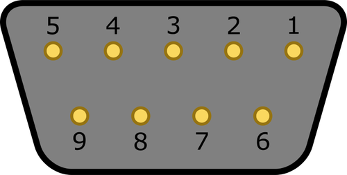 DB9 女套接字矢量绘图