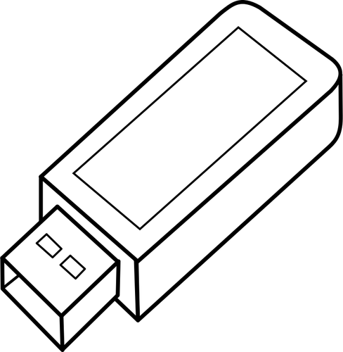 USB klucz zarys wektorowa
