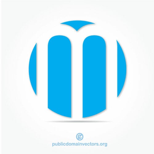 Logotyp mit blauem Kreis