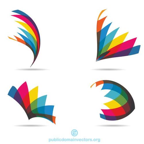 Elementos do logotipo colorido 4