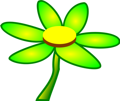 Vector clip art of fresh green flower