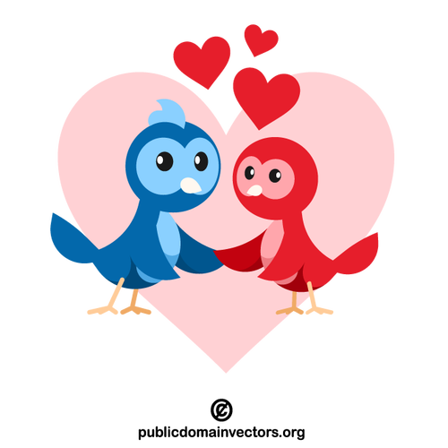 Vector de los pájaros del amor