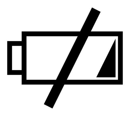 Lage batterijpictogram