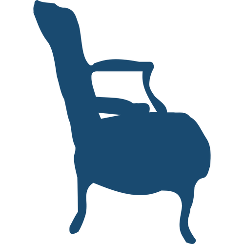 Image vectorielle silhouette fauteuil bas